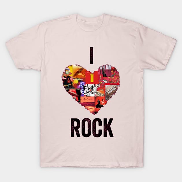 I love Rock T-Shirt by Whole Lotta Pixels